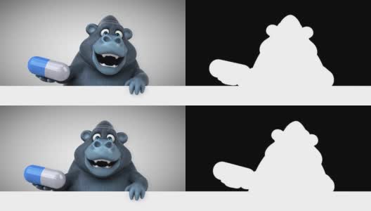 有趣的大猩猩- 3D动画高清在线视频素材下载