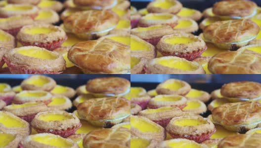 著名的葡萄牙港式蛋挞高清在线视频素材下载