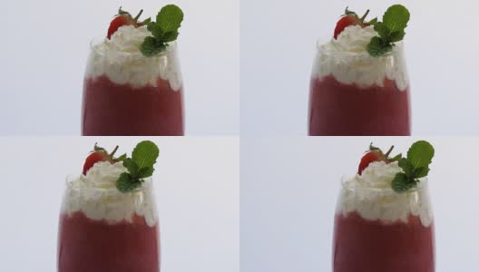 草莓奶昔高清在线视频素材下载