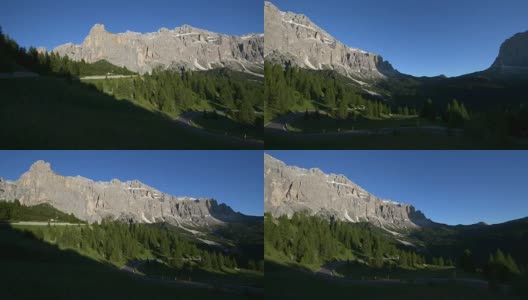 拉瓦雷多国家公园周围的风景优美。戏剧性的一幕。地点:米苏里纳山脉，多洛米提阿尔卑斯山脉，意大利，欧洲。美丽的世界。延时剪辑，间隔拍摄高清在线视频素材下载