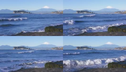 来自稻村长崎的富士和Enoshima高清在线视频素材下载