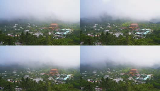 位于香港昂坪村的宝莲寺高清在线视频素材下载