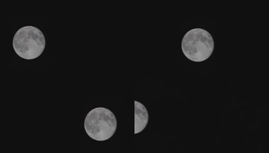 月亮在夜空中移动高清在线视频素材下载
