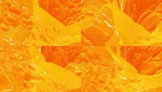 液体旋转橙汁或芒果汁或奶昔高清在线视频素材下载