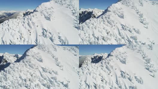 滑雪者在雪山上行走4k高清在线视频素材下载