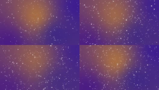 星系动画与光粒子恒星在紫色橙色梯度背景高清在线视频素材下载