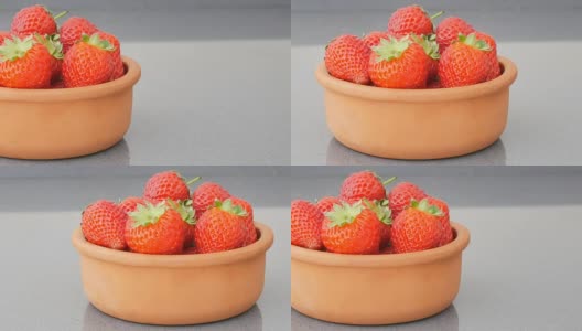 碗里的草莓高清在线视频素材下载