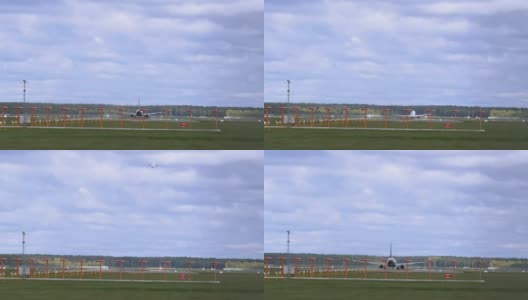 飞机起飞跑道机场高清在线视频素材下载