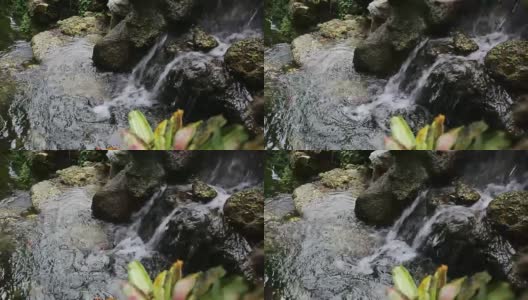 花园小瀑布高清在线视频素材下载