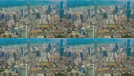 深圳城市景观航空全景图，时间跨度为4k中国高清在线视频素材下载