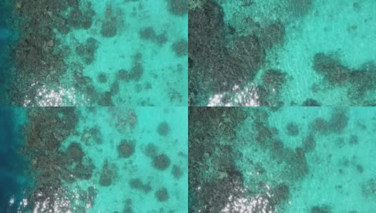 鸟瞰马尔代夫珊瑚礁航拍影像高清在线视频素材下载