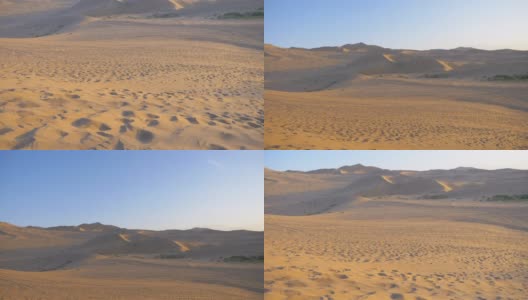 美丽的黄昏景观在敦煌沙漠甘肃中国。高清在线视频素材下载