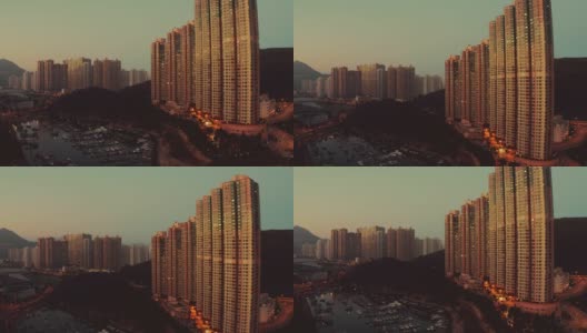 香港人口密集的住宅综合体高清在线视频素材下载