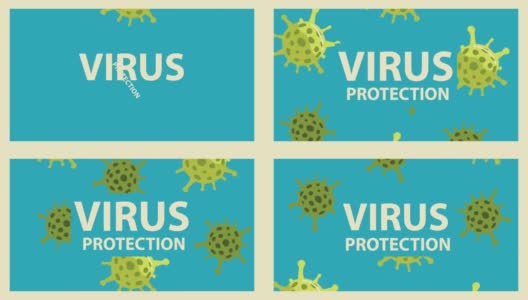 2019冠状病毒粒子大流行的字母动画高清在线视频素材下载