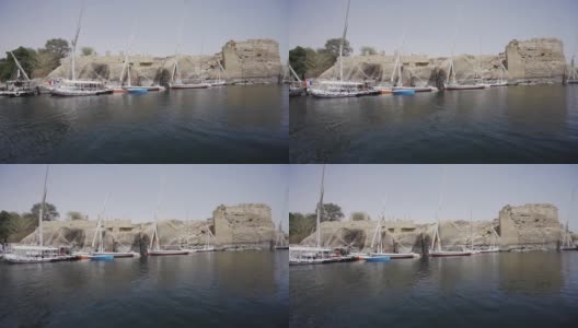 埃及尼罗河上的努比亚村庄高清在线视频素材下载
