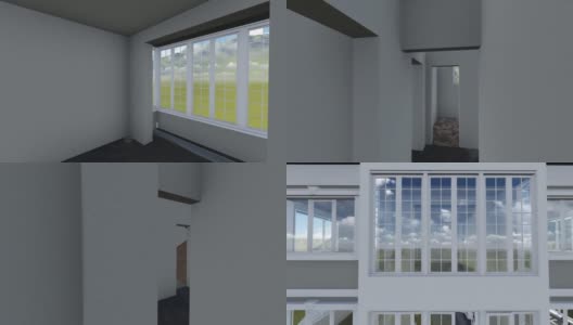 现代住宅3D渲染动画。用增强现实技术改善你的家。高清在线视频素材下载