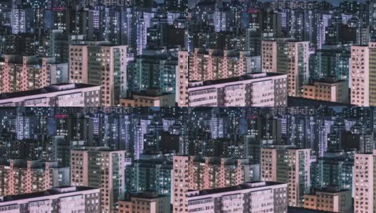 T/L HA Grid Apartment at Night /北京，中国高清在线视频素材下载