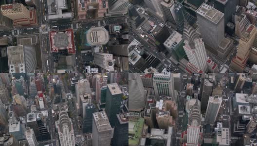 航拍克莱斯勒大厦和曼哈顿摩天大楼高清在线视频素材下载