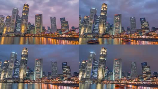 新加坡，克拉克码头，新加坡最受欢迎的夜生活场所高清在线视频素材下载