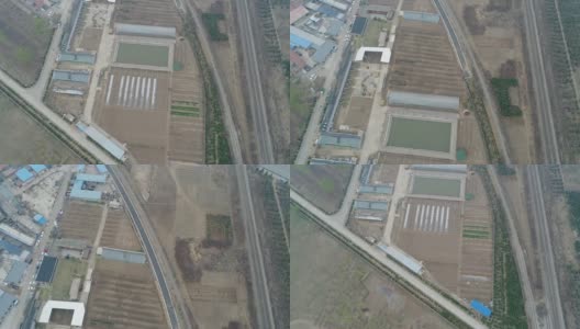 北京郊外，被农田、小工厂和火车轨道包围的贫穷的小农村地区。高清在线视频素材下载