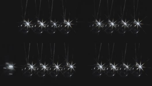 牛顿球在黑色背景下的反光视频高清在线视频素材下载
