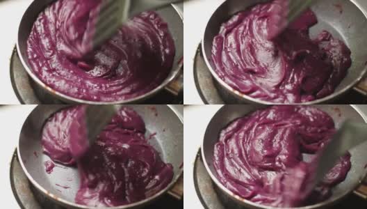 用紫薯做的食品和面包房高清在线视频素材下载