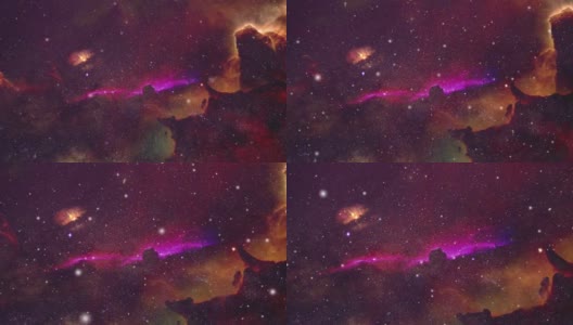 星云，星系，空间动画背景股票紫色视频高清在线视频素材下载
