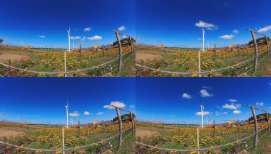 春天的风电场高清在线视频素材下载