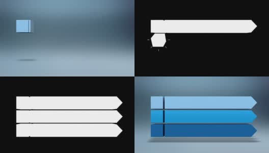 三方介绍标题框图表，演示模板。版本2高清在线视频素材下载
