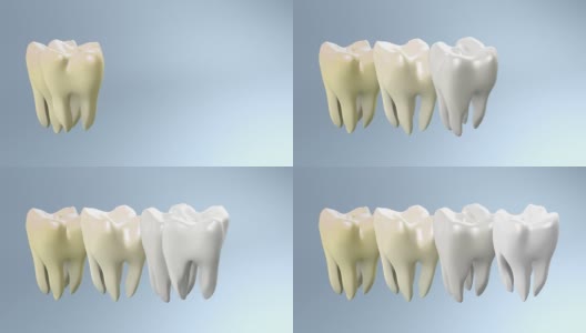黄牙变白牙的过程高清在线视频素材下载