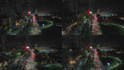 美国佛罗里达州迈阿密市区空中拍摄高清在线视频素材下载