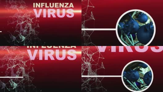 动画-流感病毒细胞图片，背景为光斑高清在线视频素材下载