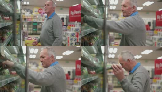 超市里的老人高清在线视频素材下载