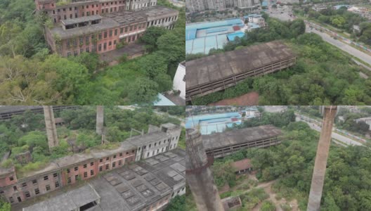 在中国建立旧废弃工厂。高清在线视频素材下载