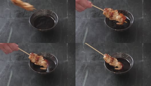 日本鸡肉串高清在线视频素材下载