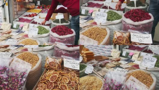 德黑兰的农贸市场食品高清在线视频素材下载