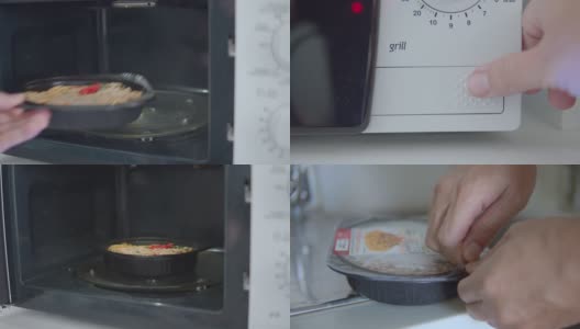 微波炉加热冷冻食品，视频剪辑高清在线视频素材下载