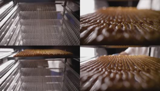 香肠坯被放置在一个专门的架子上进一步干燥高清在线视频素材下载