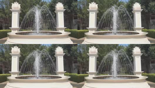 花园里的喷泉高清在线视频素材下载