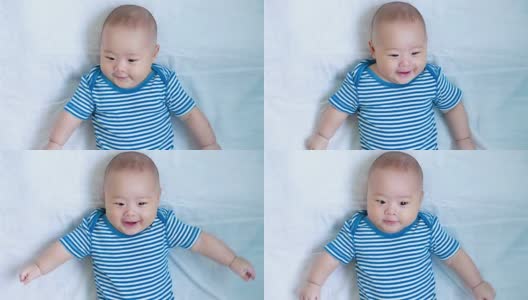 婴儿微笑高清在线视频素材下载