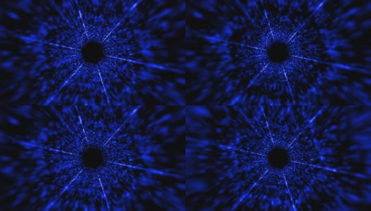 企业蓝色粒子隧道抽象背景高清在线视频素材下载