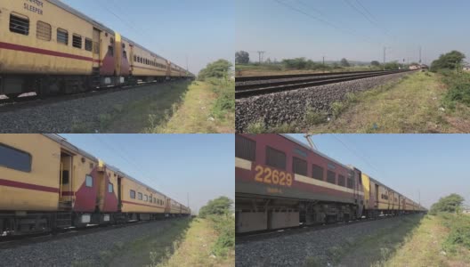 客运列车印度高清在线视频素材下载