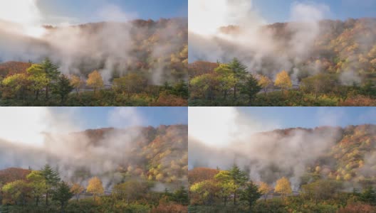 延时拍摄:玉川温泉日出，日本秋田高清在线视频素材下载