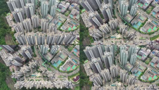 香港柴湾住宅鸟瞰图高清在线视频素材下载