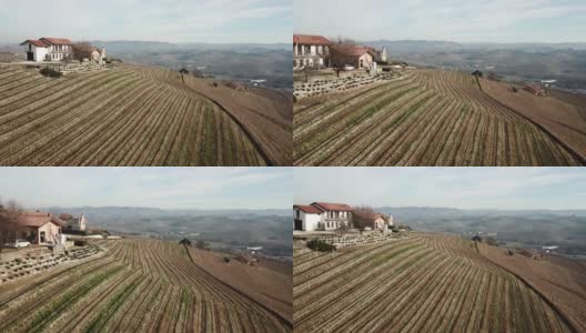 意大利阿尔巴的农场、葡萄园高清在线视频素材下载