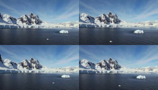 南极洲海岸线-全球变暖-冰的形成高清在线视频素材下载