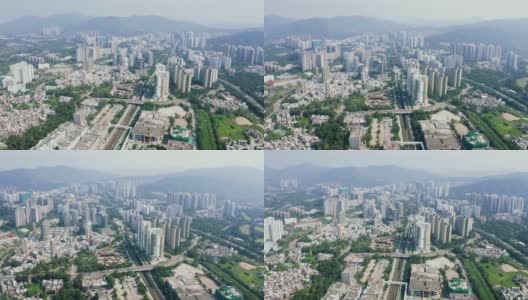 香港上水镇的无人机照片高清在线视频素材下载