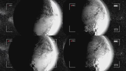行星冥王星。美丽的3d动画冥王星行星旋转与阿尔法通道。冥王星的动画高清在线视频素材下载