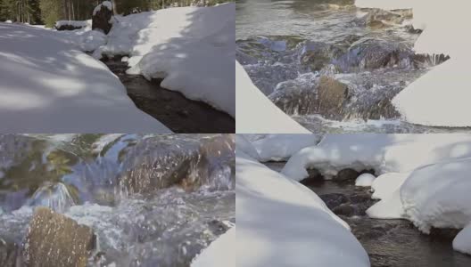 冬天结冰的瀑布高清在线视频素材下载