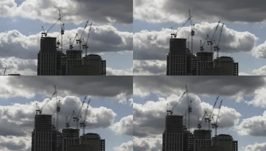 伦敦南岸的摩天大楼开发高清在线视频素材下载